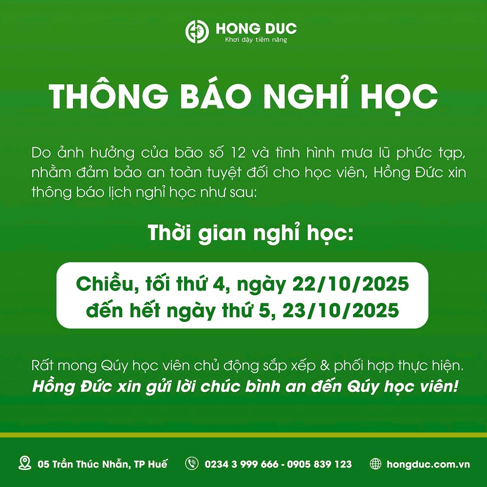 Khóa đào tạo Hồng Đức Khóa đào tạo Hồng Đức